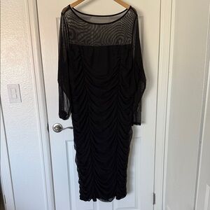 Torrid Elegant Black Mesh Dress - worn once